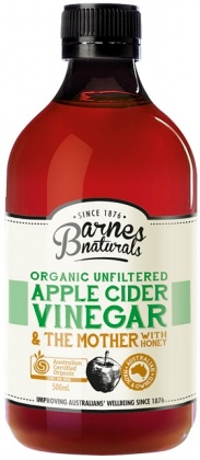 Barnes Naturals Organic Apple Cider Vinegar & Honey & The Mother 500ml
