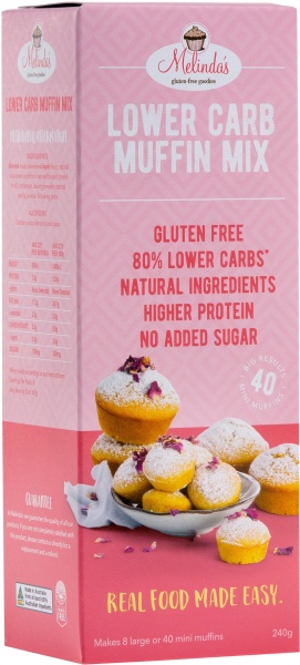 Melindas Lower Carb Muffin Mix  240g