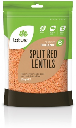 Lotus Organic Red Lentils 250gm