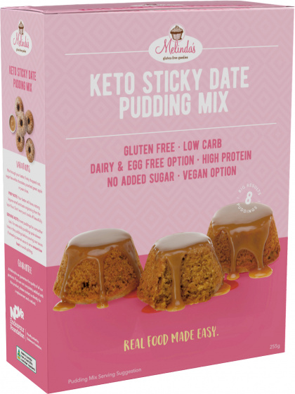 Melindas Keto Sticky Date Pudding Mix  225g
