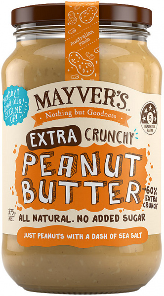 Mayvers Extra Crunchy Peanut Butter  375g
