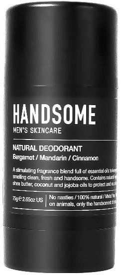 Handsome Men's Organic Skincare Natural Deoderant 75g